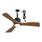 42 Inch Patio Guard IP65 Outdoor DC Motor Black Modern Hanging Buckle Downrod Ceiling Fan with Light