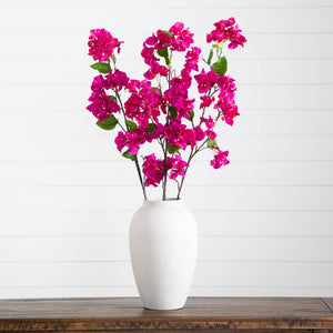 47" Artificial Bougainvillea Flower Stems - Set of 3