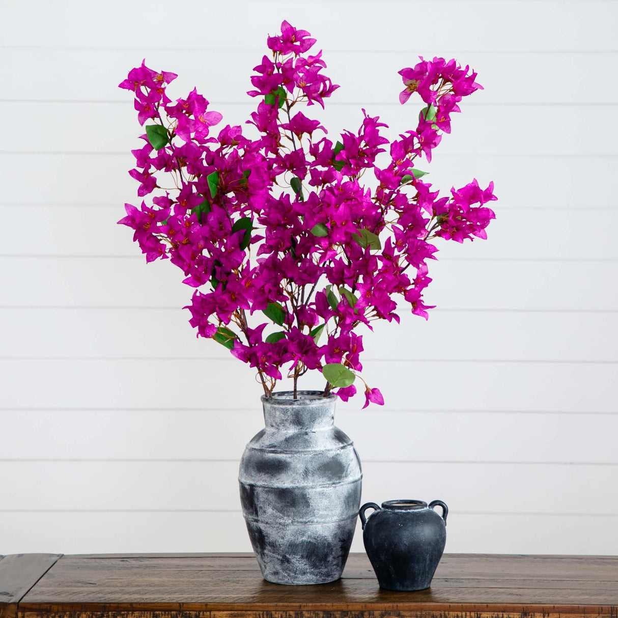 47" Artificial Bougainvillea Flower Stems - Set of 3