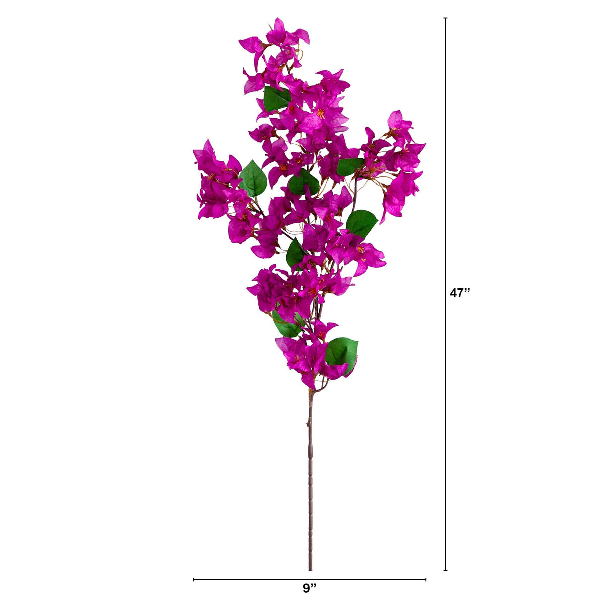 47" Artificial Bougainvillea Flower Stems - Set of 3