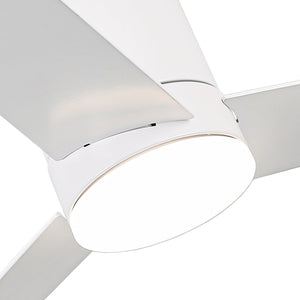 48" Flush Mount Ceiling Fan 3 Blades with LED Lighting and Remote Control