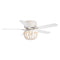 48" New Delhi Farmhouse Flush Mount Reversible Ceiling Fan with Lighting and Remote Control