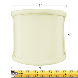 4"W x 4"H Clip-on Sconce Half-Shell Lampshade Eggshell Shantung Fabric