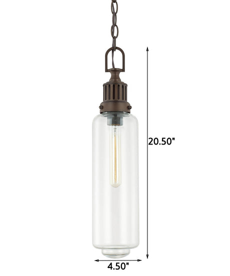 4.5"W 1-Light Pendant Burnished Bronze
