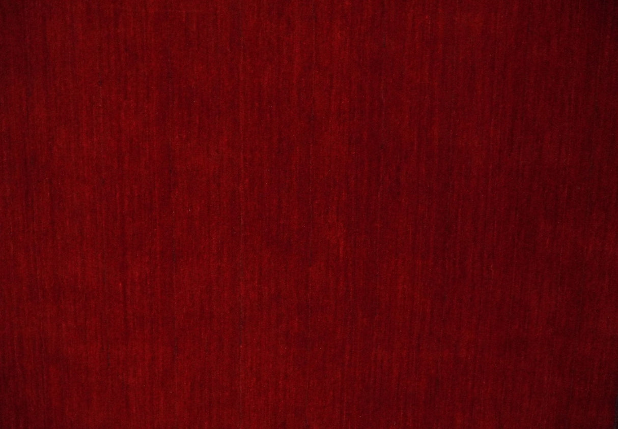 4x6 Small Solid Red Wool Hand Woven Southwestern Gabbeh Rug | LOR24