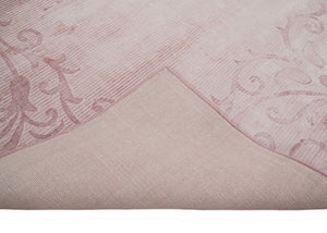 4x6 and 6x9 Hand Woven and Carved Pink Floral Art Silk Rug | KNT2
