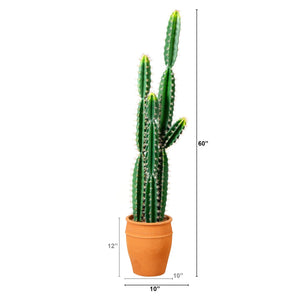 5’ Artificial Cactus in Terracotta Planter