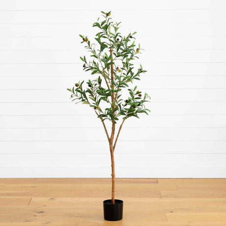 5’ Artificial Olive Tree with Natural Trunk