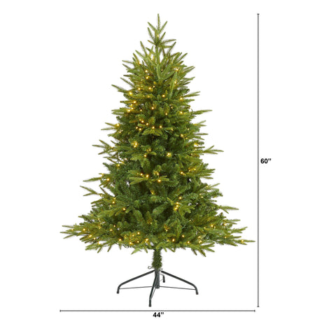 5’ Colorado Mountain Fir “Natural Look” Artificial Christmas Tree with 250 Clear LED Lights