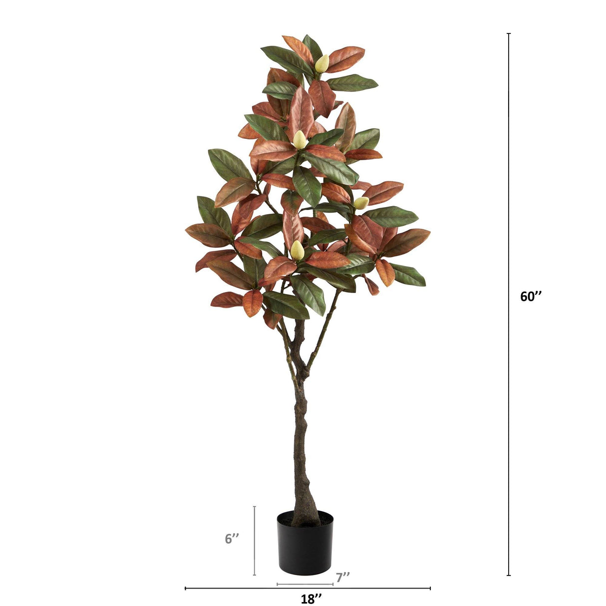 5’ Fall Magnolia Artificial Tree