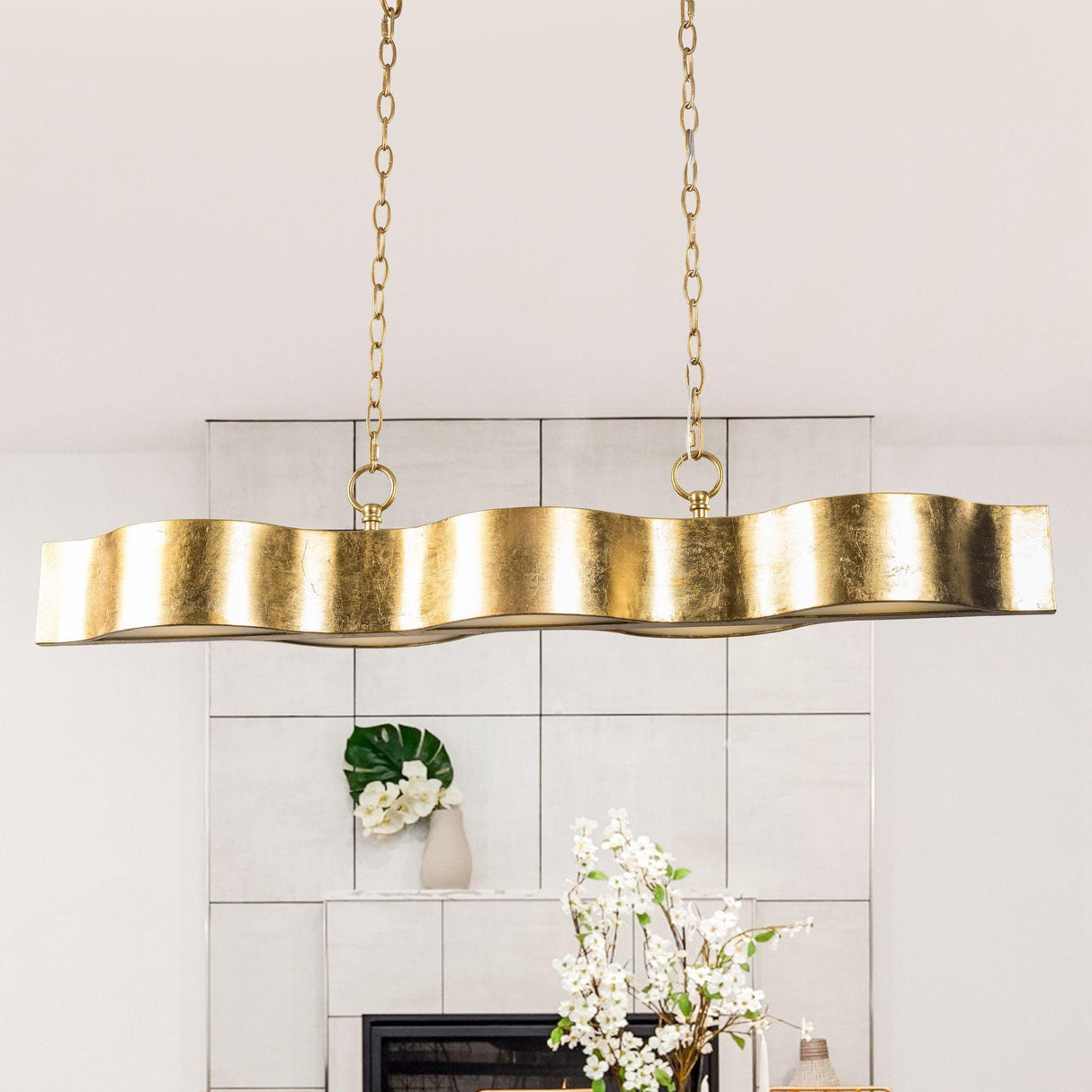 5-Light Golden Modern Dry Rated Pendant Lighitng