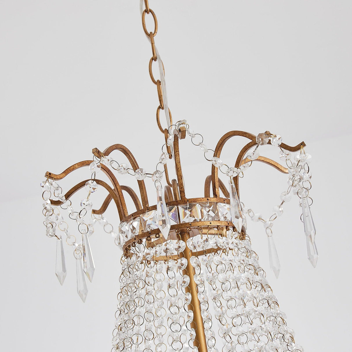 5-Light Modern Pendant Light with Crystal Strands