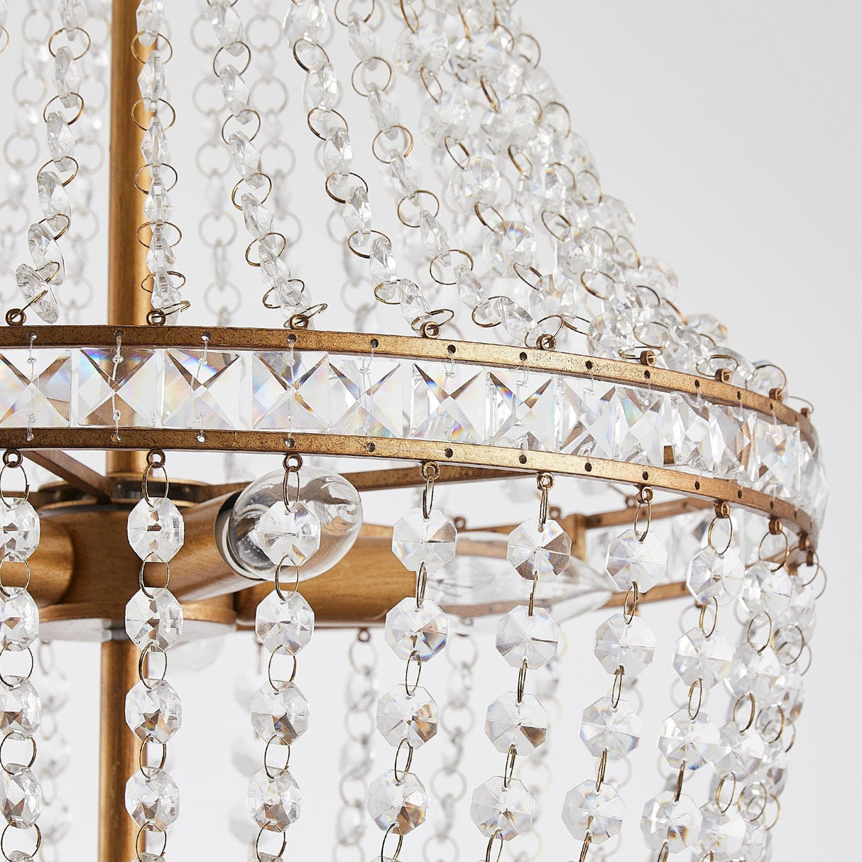 5-Light Modern Pendant Light with Crystal Strands