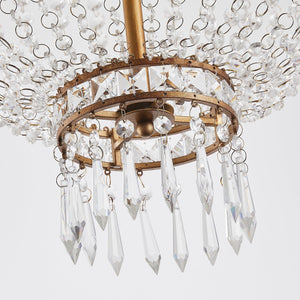 5-Light Modern Pendant Light with Crystal Strands