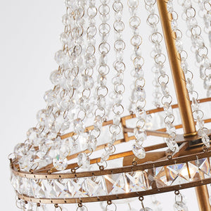 5-Light Modern Pendant Light with Crystal Strands