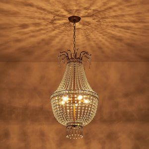 5-Light Modern Pendant Light with Crystal Strands