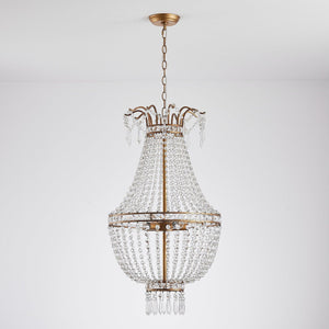 5-Light Modern Pendant Light with Crystal Strands