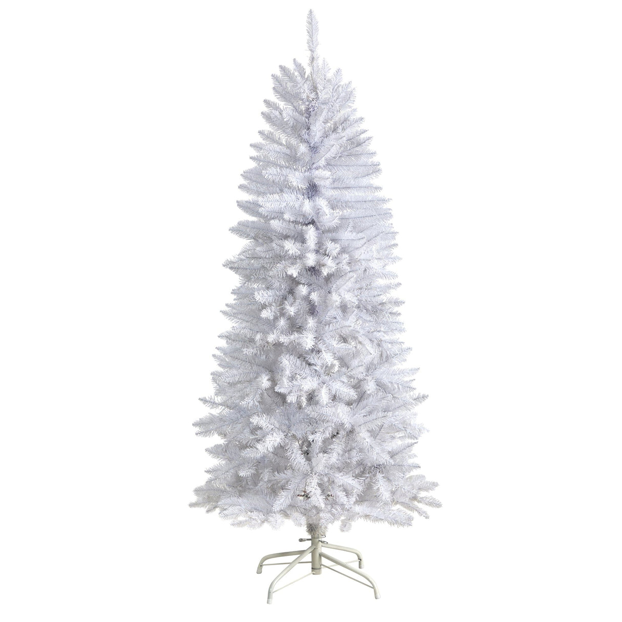 5’ Slim White Artificial Christmas Tree with 491 Bendable Branches