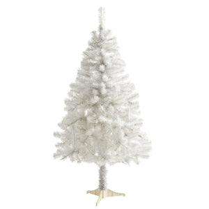 5' White Artificial Christmas Tree with 350 Bendable Branches