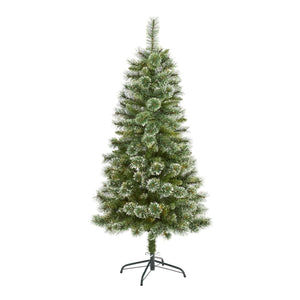 5’ Wisconsin Slim Snow Tip Pine Artificial Christmas Tree with 298 Bendable Branches