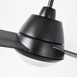 52" 4 Speed Wall Control Ceiling Fan with LED Lighting