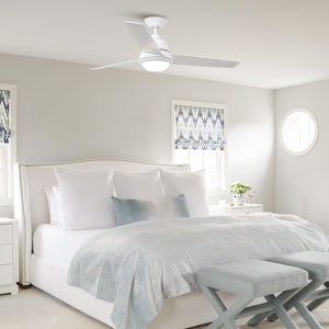 52" 4 Speed Wall Control Ceiling Fan with LED Lighting