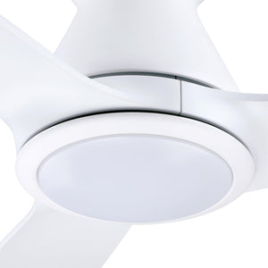 52" Ahmedabad Industrial DC Motor Flush Mount Reversible Ceiling Fan with LED Lighting and Remote Control