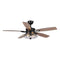 52" Antone Industrial Downrod Mount Reversible Ceiling Fan with Lighting and Remote Control
