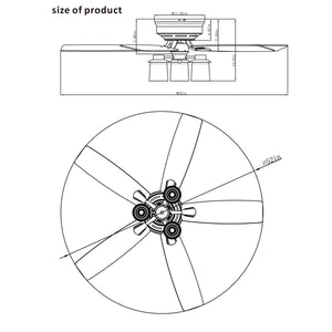 52" Bangatore Traditional Chrome Flush Mount Reversible Ceiling Fan with Lighting and Remote Control