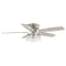 52" Bangatore Traditional Chrome Flush Mount Reversible Ceiling Fan with Lighting and Remote Control