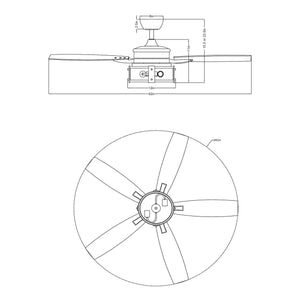 52" Coimbatore Farmhouse Downrod Mount Reversible Ceiling Fan with Lighting and Remote Control