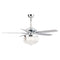 52" Elkton Modern Reversible Crystal Fandelier with Lighting and Remote Control