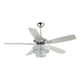 52" Howell Modern Downrod Mount Reversible Crystal Ceiling Fan with Lighting and Remote Control