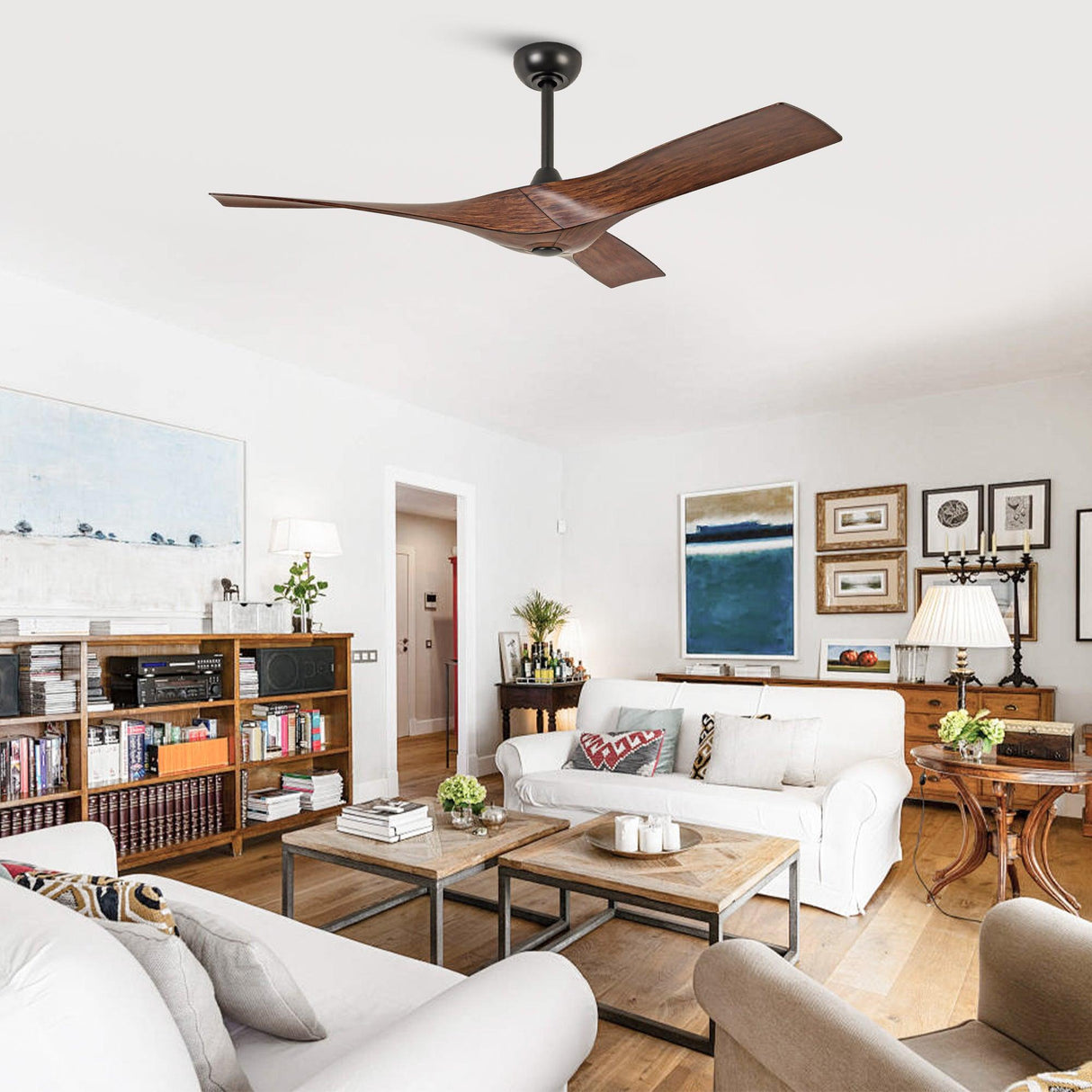 52 Inch Erin DC Motor Industrial Downrod Ceiling Fan with Remote Control