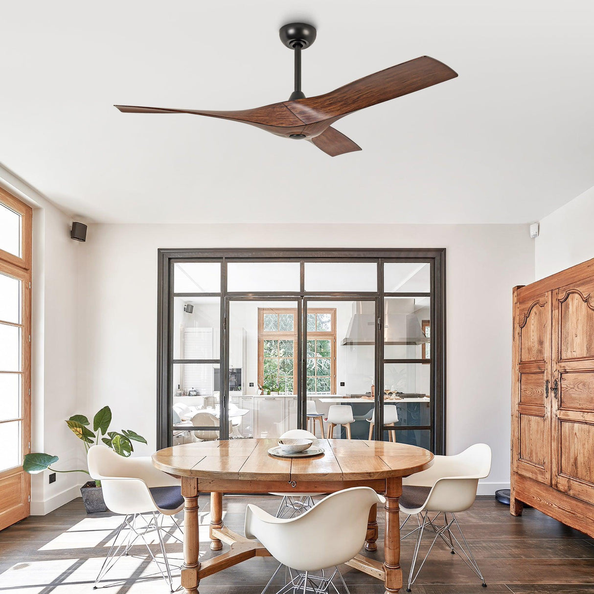 52 Inch Erin DC Motor Industrial Downrod Ceiling Fan with Remote Control