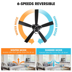 52 Inch Oregon DC Motor Modern Downrod Ceiling Fan with LED Light