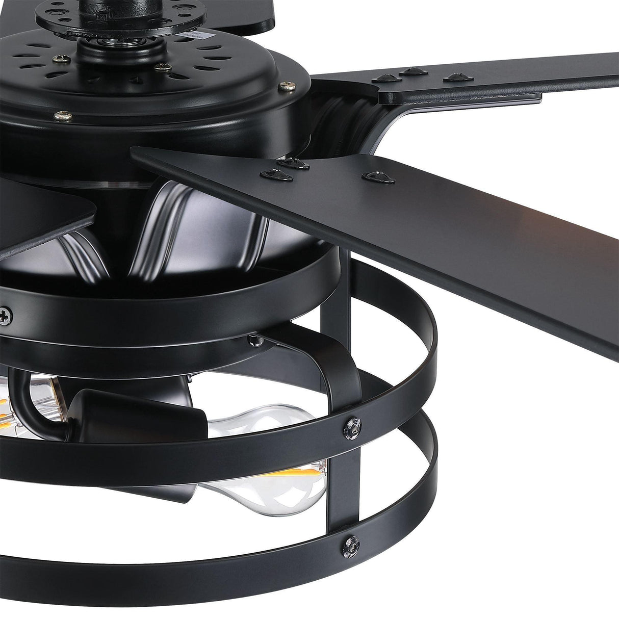 52" Prayag Industrial Downrod Mount Reversible Ceiling Fan with Lighting and Remote Control