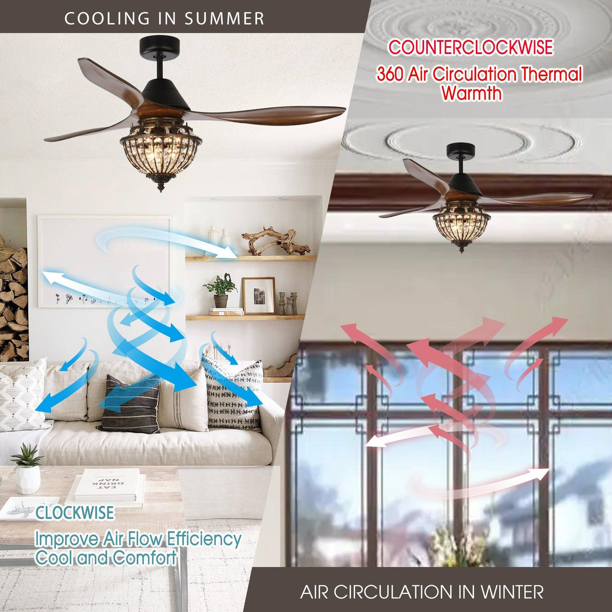 52" Vicky Farmhouse DC Motor Downrod Mount Reversible Ceiling Fan with Lighting and Remote Control