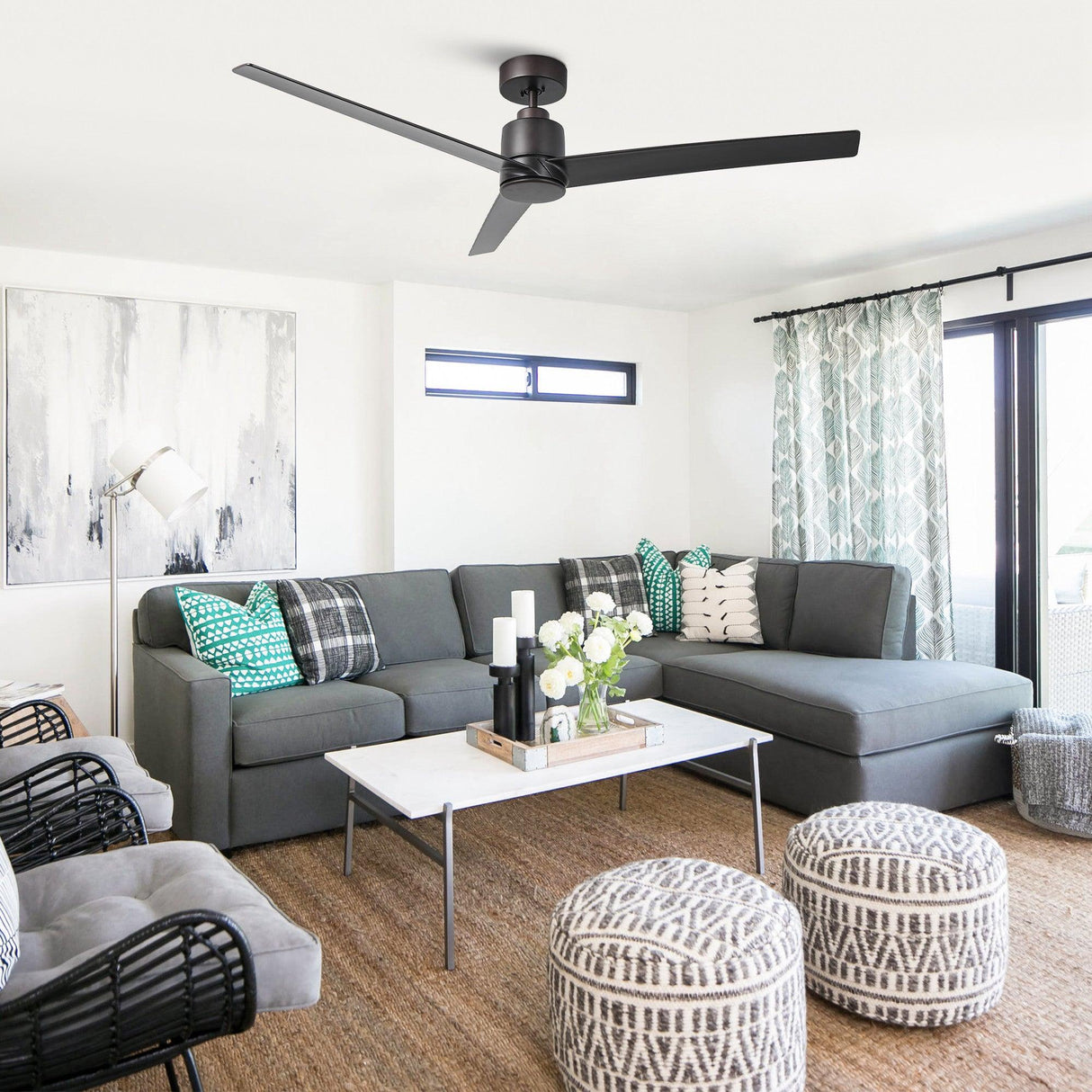 54" 3 Blades DC Motor Ceiling Fan with Remote Control