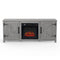 58" Farmhouse TV Stand with 18" Insert Electric Fireplace for Living Room