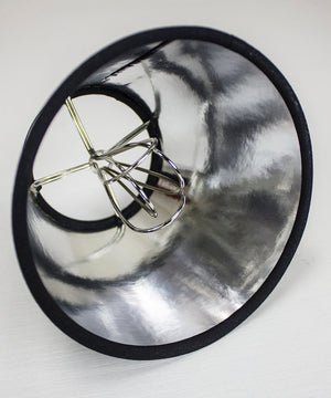 5"W x 4"H Set of 6 Black Parchment Silver-Lined Chandelier Lampshade