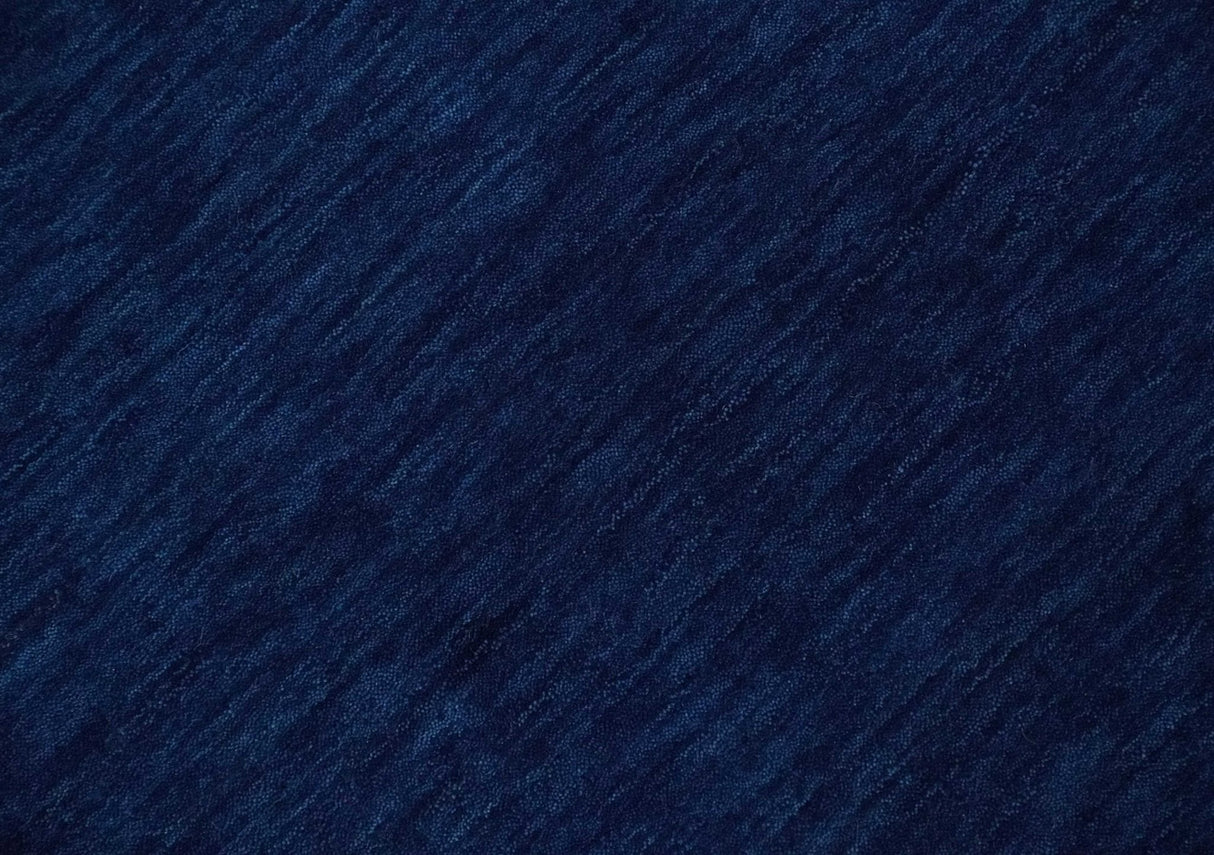 5.8x8 Blue and Rust with multicolor Striped Wool Hand Woven Southwestern Lori Gabbeh Rug| KNT19