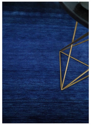 5x7 Ombre Premium look Blue Wool Hand Woven Southwestern Gabbeh Rug