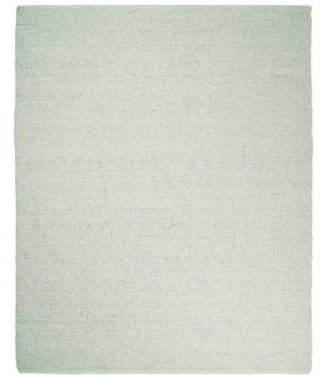 5x8, 6x9 and 8x10 Chunky Soft Flatweave Solid White Handwoven Area Rug | BER3