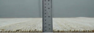 5x8 Beige, Gray and Silver Stripes Design Dari Pet yarn Rug