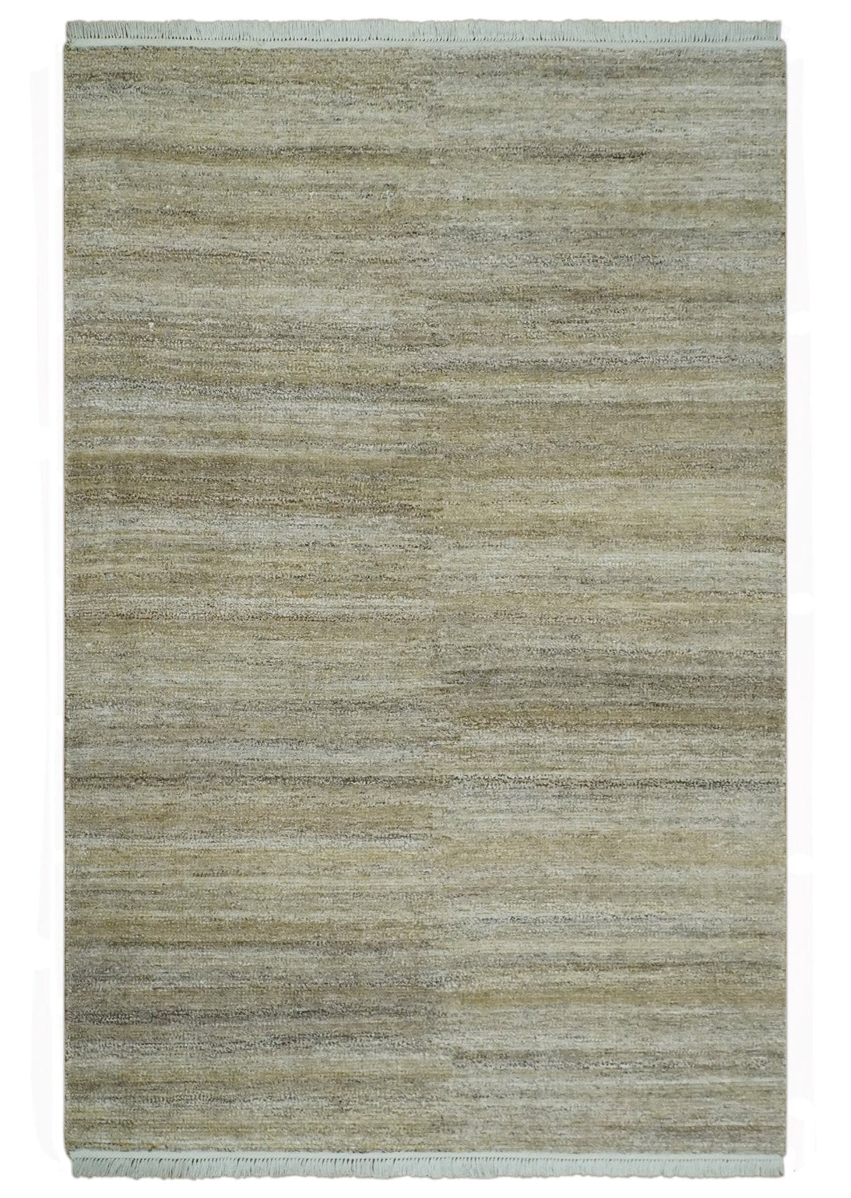 5x8 Beige, Gray and Silver Stripes Design Dari Pet yarn Rug