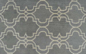 5x8 Gray and Beige Wool Area Rug | Handmade Area rug made with fine wool