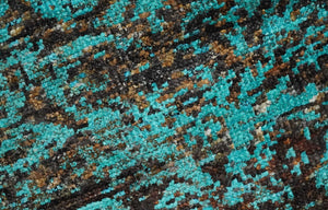 5x8 Hand Knotted Blue and Brown Modern Persian Style Contemporary Recycled Silk Area Rug | OP103