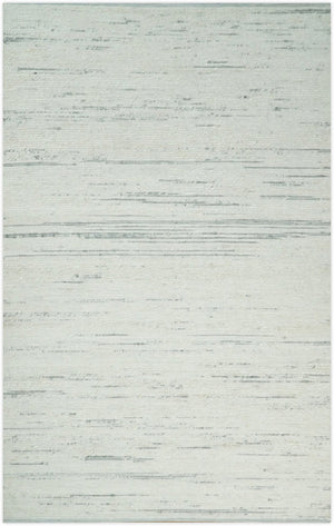 5x8 Hand Made Woolen Chunky and Soft Ivory and Gray Area Rug | BER2