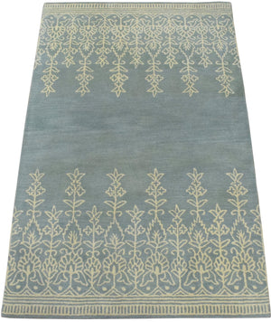 5x8 Handmade Minimal Design Wool Area Rug
